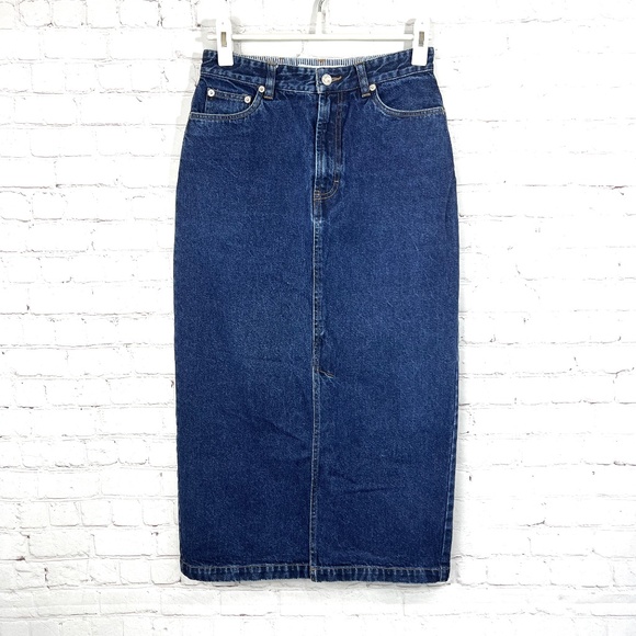 Tommy Hilfiger Blue Denim Maxi Skirt - Picture 2 of 16